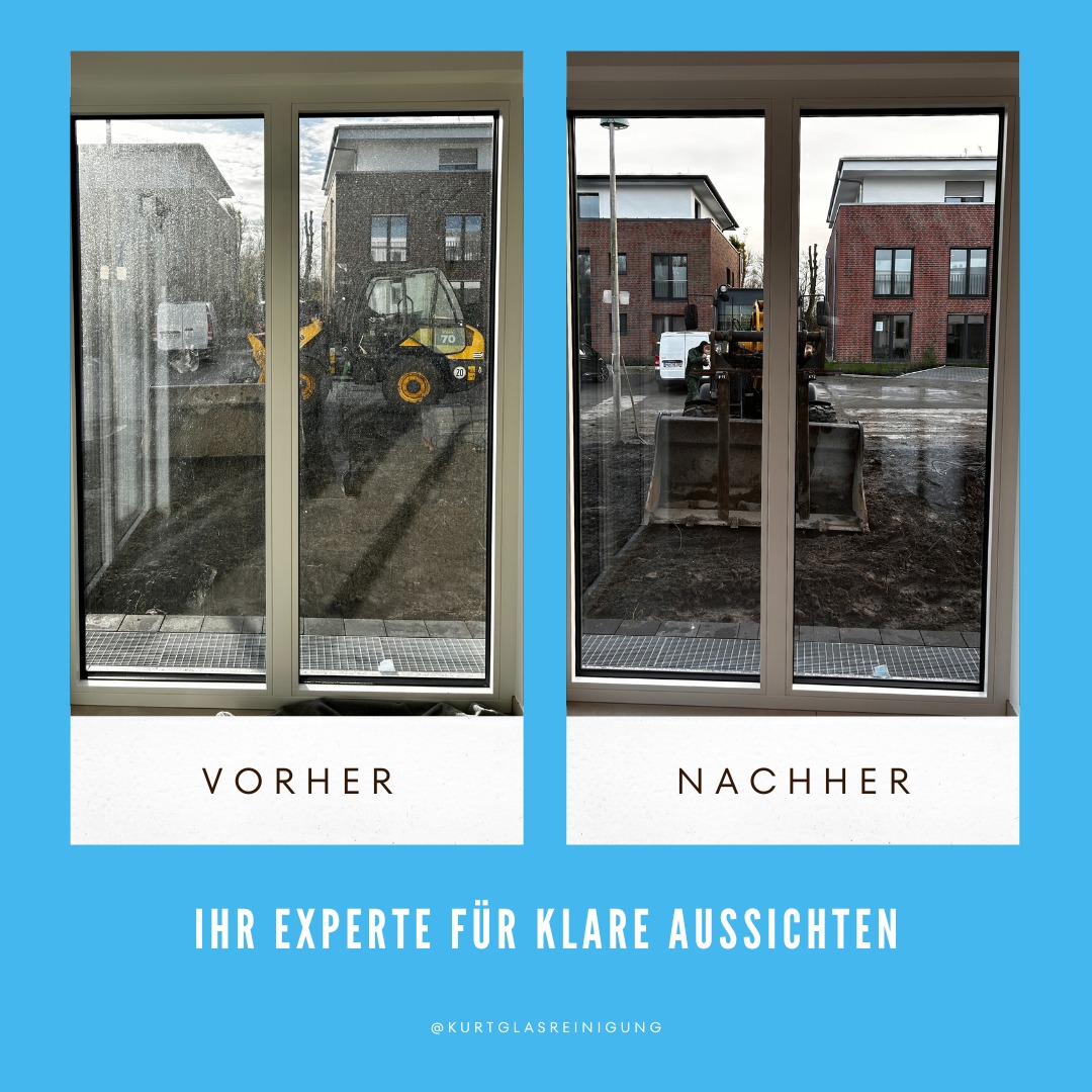 Fensterreinigung an schwer zugänglicher Stelle – Kurt Glasreinigung Ahlen